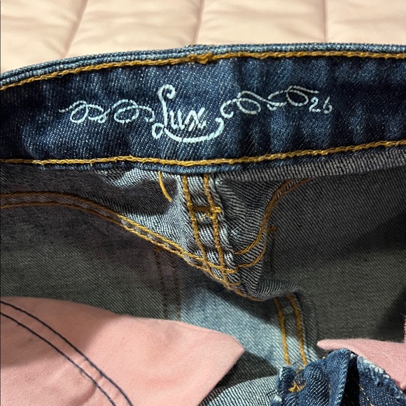 Urban outfitters lux Denim Mini Skirt size 26 - Picture 2 of 7